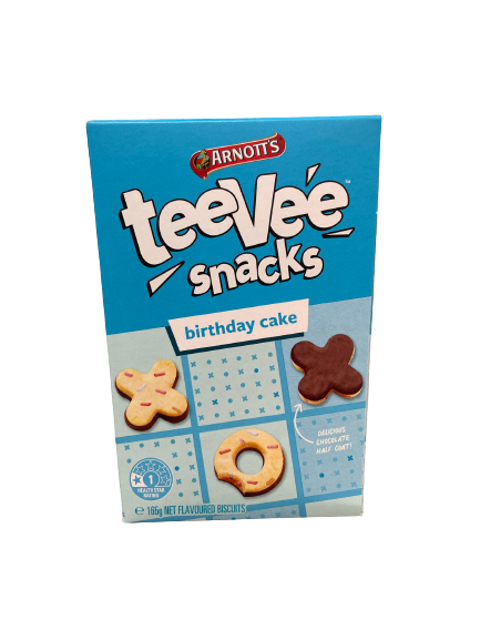 Arnott's TeeVee X & O Birthday Cake 165g