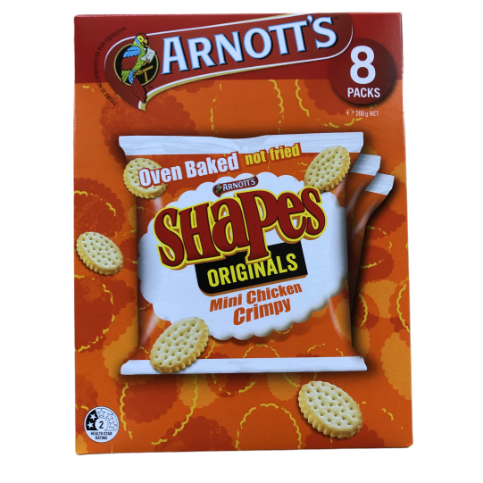 Arnott's Shapes x 8 mini packs - 200g (4 flavour options)