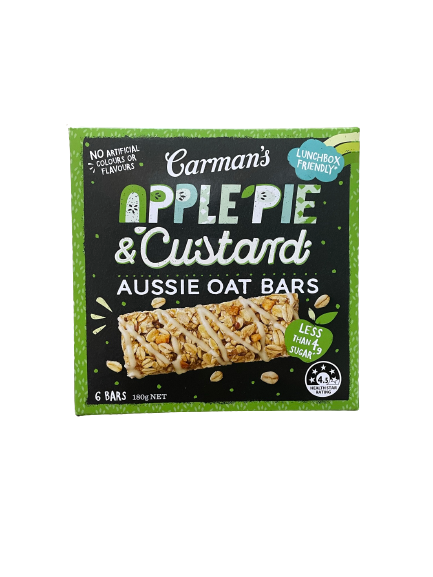 Carmans Apple Pie & Custard Aussie Oat Bar 180g