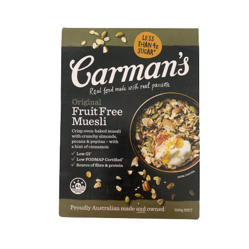 Carmans Original Fruit Free Muesli 500g