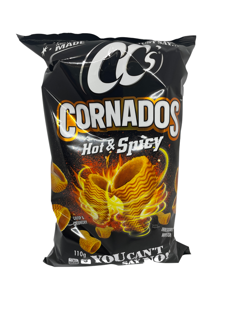 Cc's Cornados Corn Chips Hot & Spicy 110g