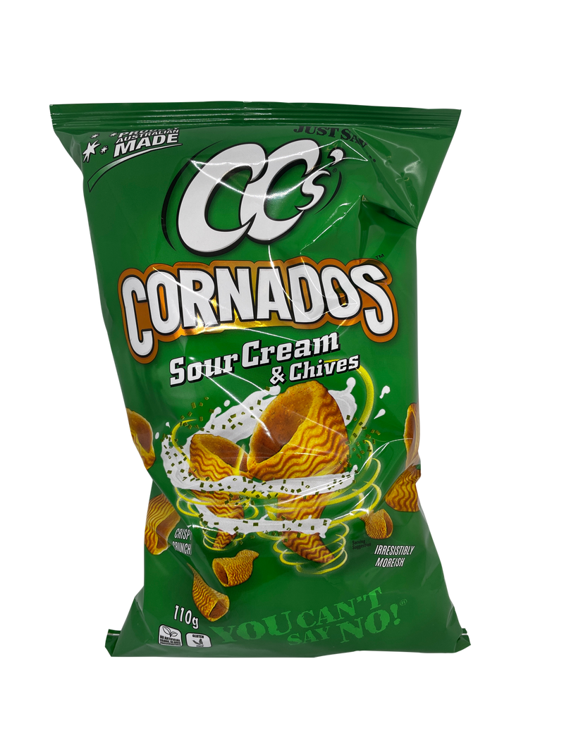 Cc's Cornados Corn Chips Sour Cream & Chives 110g