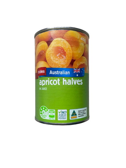 Coles Australian Apricot Halves in Juice 410g