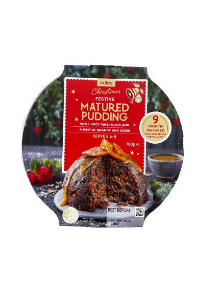 Coles Festive Matured Christmas Pudding Large 700g