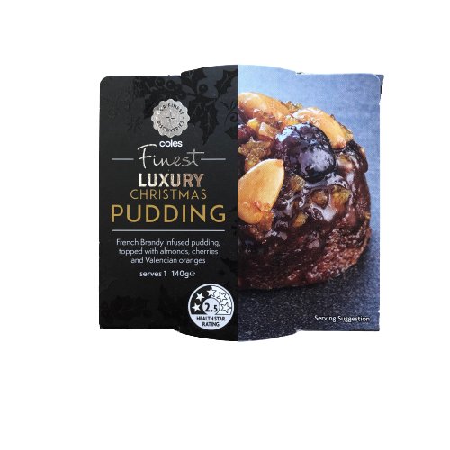 Coles Finest Luxury Christmas Pudding 140g