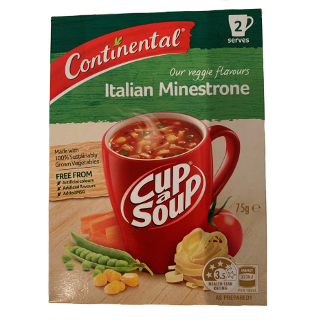 Continental Soup Cup-A-Soup Snack or Light Meal Cup Ct Cream Chicken Soup  Corn Bigger Single Serve, 35 g : : Pantry Food & Drinks
