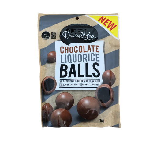 Darrell Lea Chocolate Liquorice Balls 160g