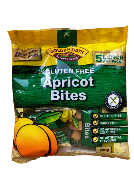 Golden Days Apricot Bites (5x40g lunchbox packs)