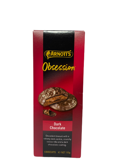Arnott's Obsession Dark Chocolate Biscuits 115g
