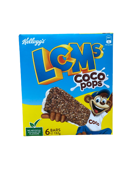 Kellogg's LCMs Coco Pops Cereal Snack Bars 6 Pack 132g