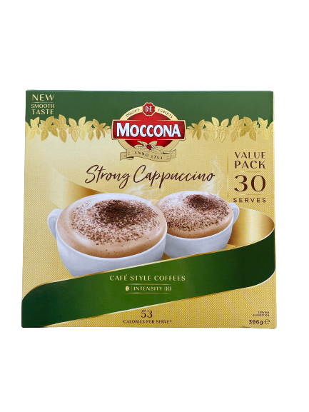 Moccona Strong Cappuccino Sachets 30 Pack 396g