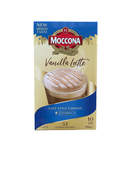 Moccona Vanila Latte 10pack 130g