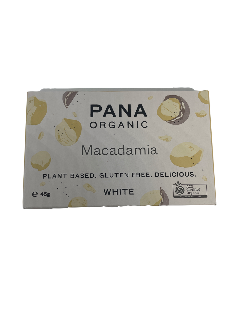 Pana Organic White Chocolate & Macadamia 45g
