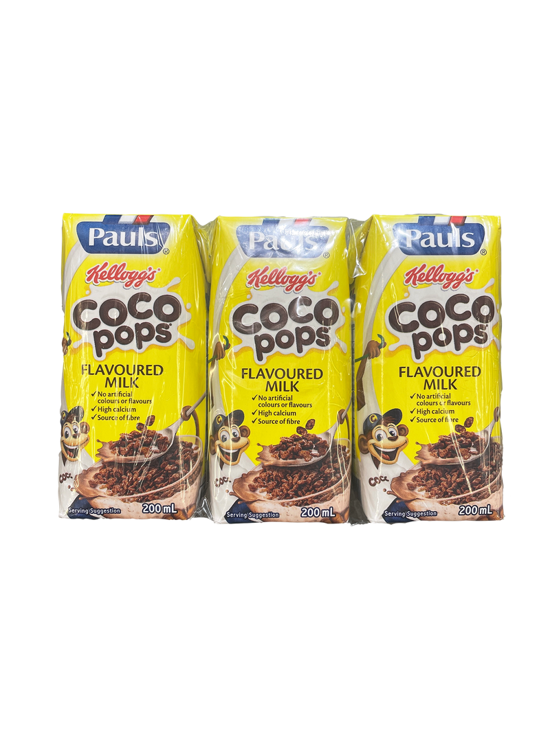 Pauls Kelloggs Coco Pops Flavoured Milk 3x200ml