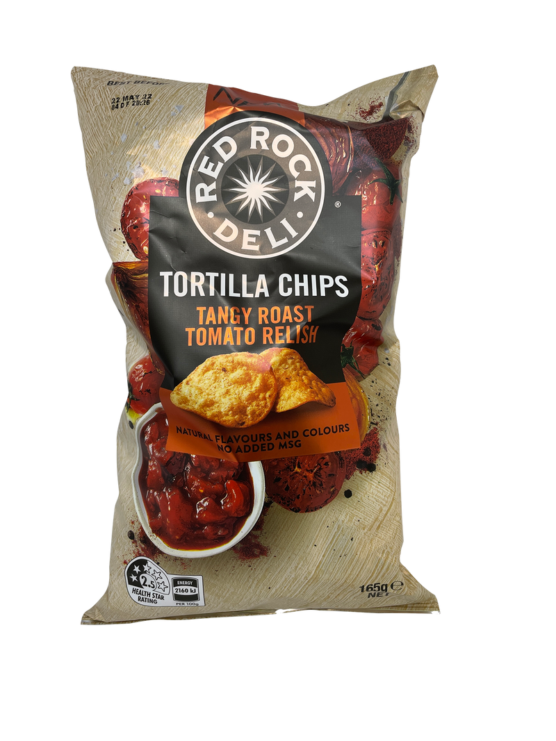 Red Rock Deli Tangy Roast Tomato Relish Tortilla Chips 165g