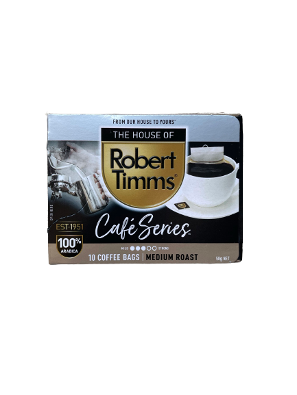 Robert Timms Medium Roast Coffee Bags 10 Pack 58g