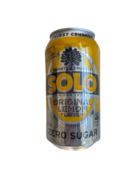 Schweppes Solo Original Lemon Flavour Zero Sugar Single Can 375ml