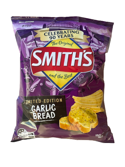 Smith's Crinkle Cut Potato Chips Garlic Bread 150g