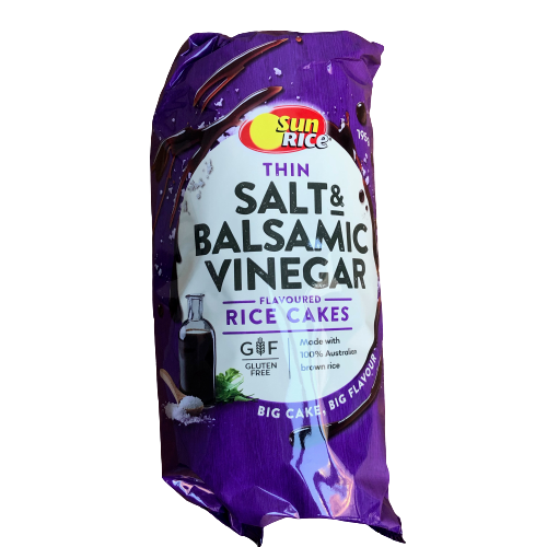 Sunrice Thin Salt & Balsamic Vinegar flavoured rice cakes 195g