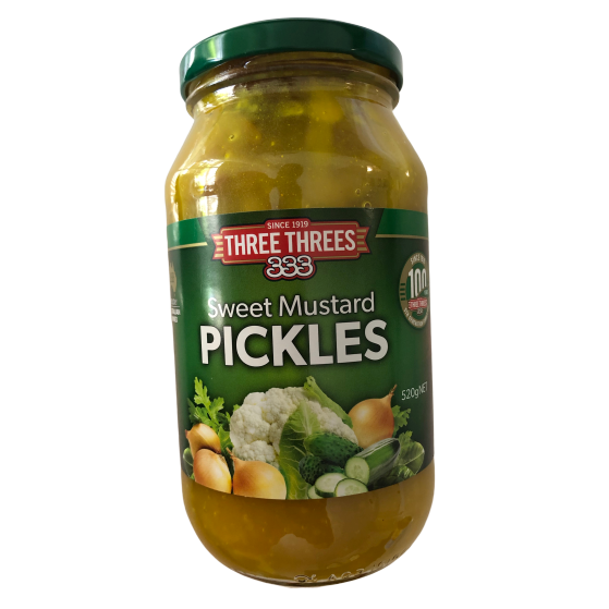 Three Threes Mustard Pickles 520g