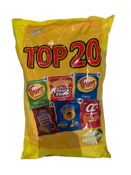 Thins Top 20 Family Pack Chips