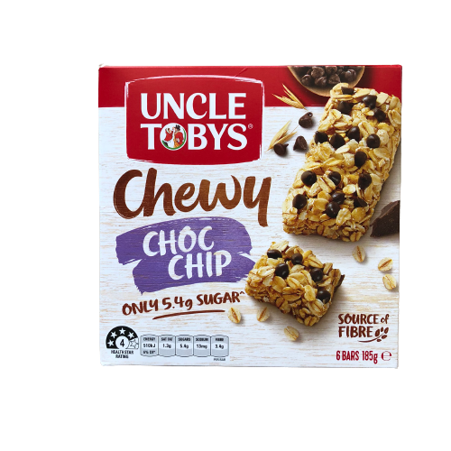 Uncle Tobys - Muesli Bar Chewy Choc Chip 185g