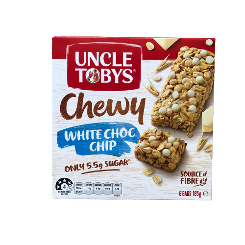 Uncle Tobys - Muesli Bar Chewy White Choc Chip 185g