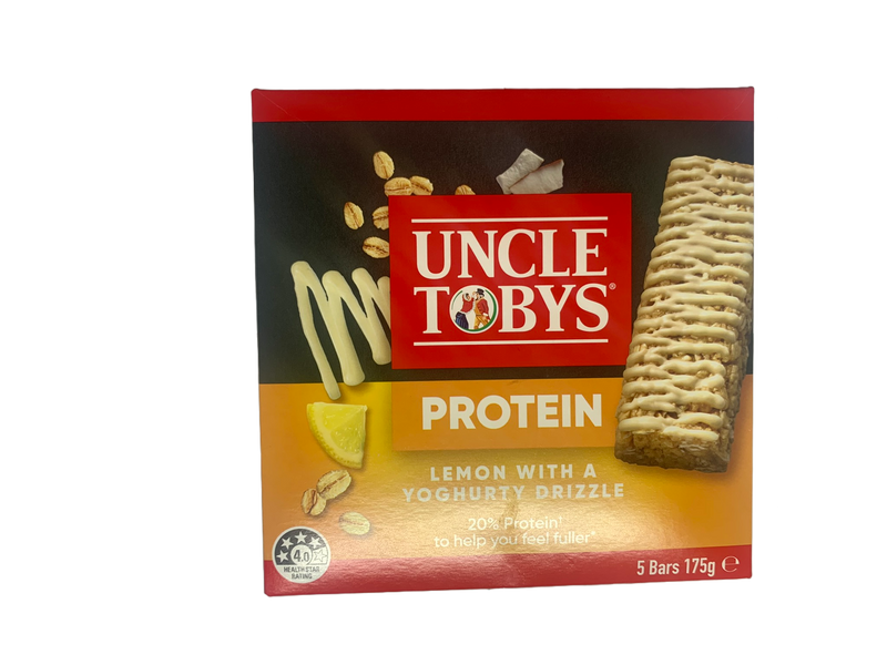 Uncle Tobys Protein Lemon With A Yoghurty Drizzle Muesli Bars 5 Pack 175g