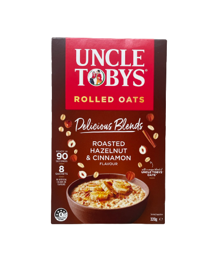 Uncle Tobys Rolled Oats Delicious Blends Roasted Hazelnut & Cinnamon 320g