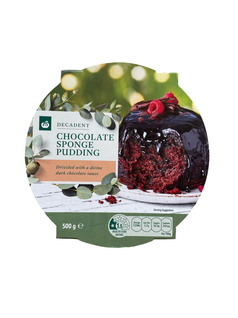 Woolworths Chocolate Sponge Pudding 500g
